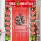 3 Pcs Christmas Decoration Outdoor Porch Sign for Front Yard Hanging Banner,12 x 71 Inch(red green)
